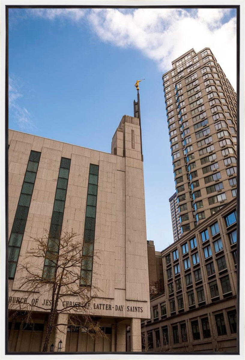 Manhattan Temple Rising Above Gallery Wrap