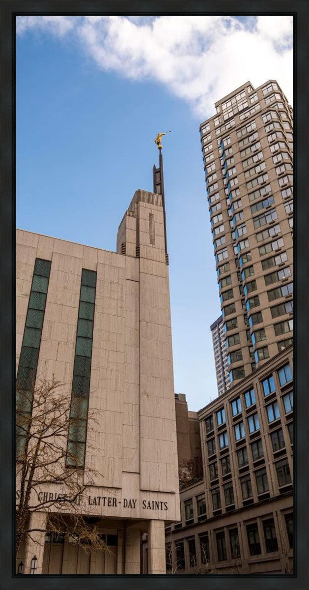 Manhattan Temple Rising Above Gallery Wrap