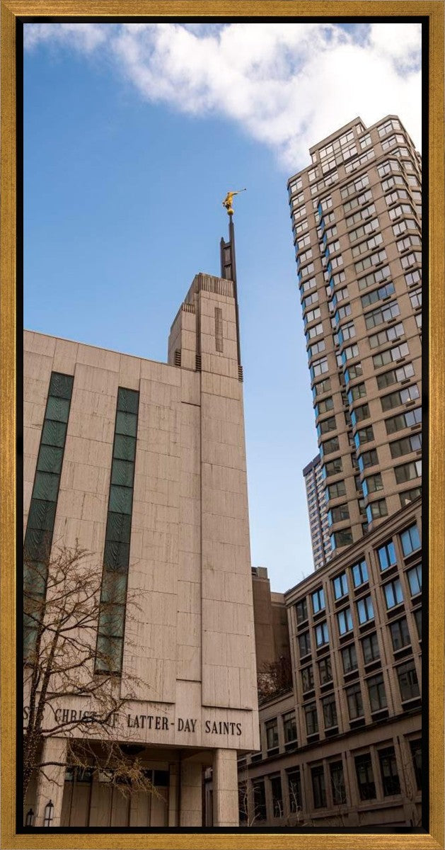 Manhattan Temple Rising Above Gallery Wrap