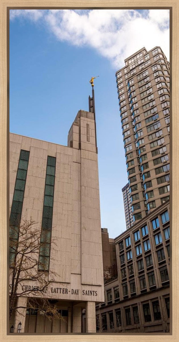 Manhattan Temple Rising Above Gallery Wrap