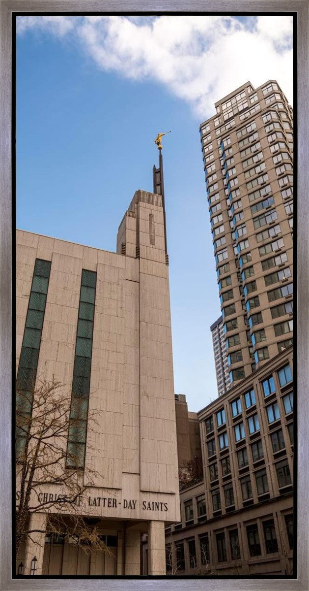 Manhattan Temple Rising Above Gallery Wrap