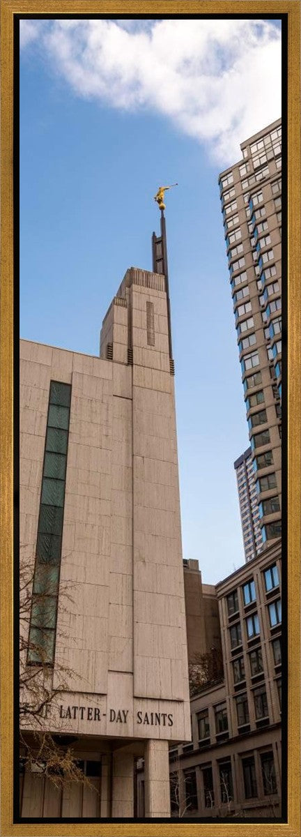 Manhattan Temple Rising Above Gallery Wrap