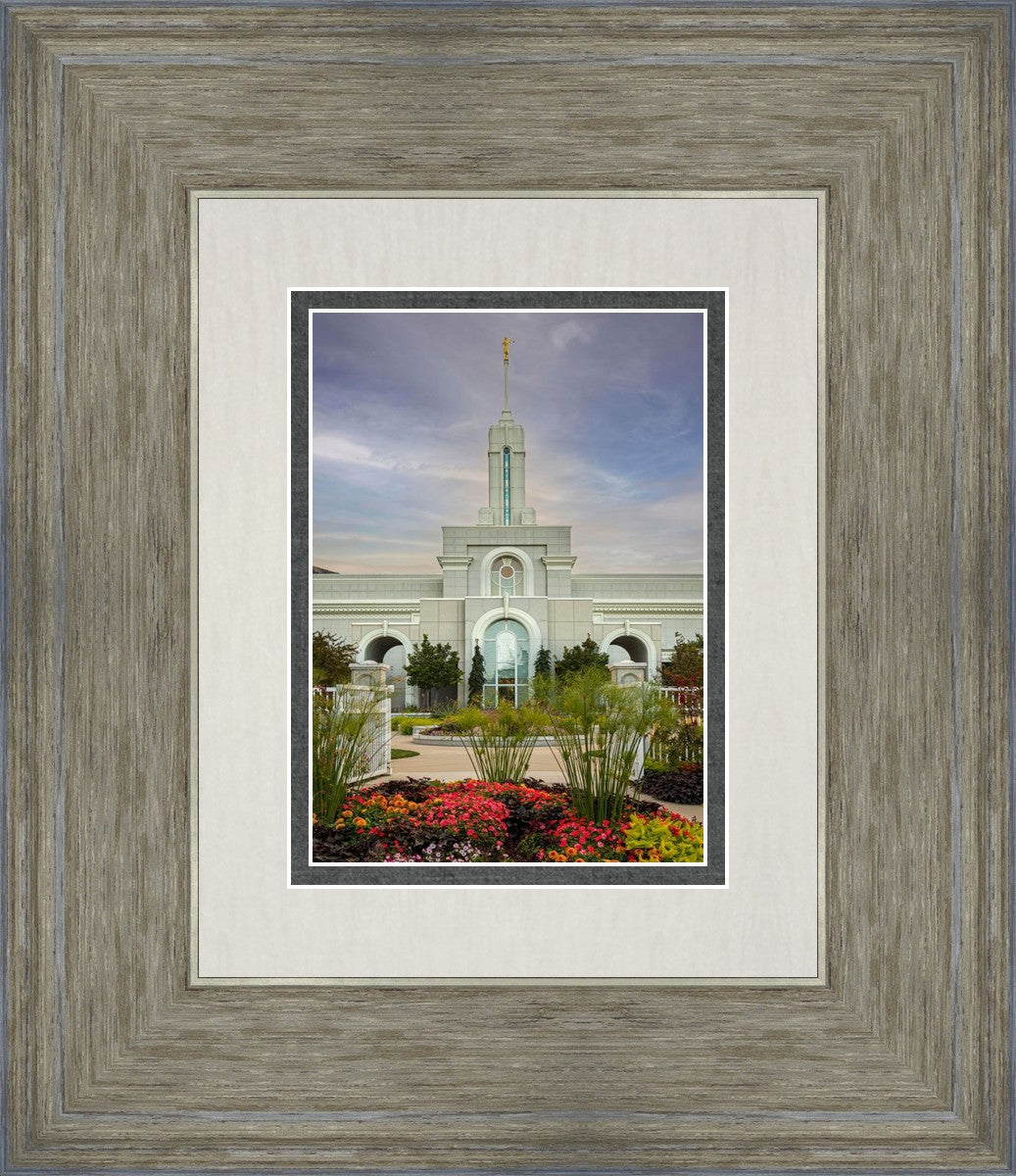 Mount Timpanogos Temple Morning Garden