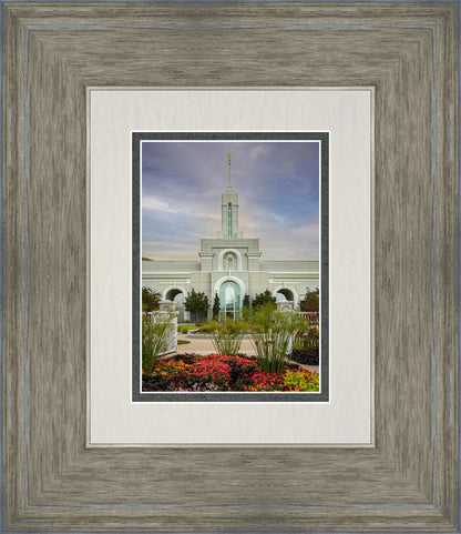 Mount Timpanogos Temple Morning Garden
