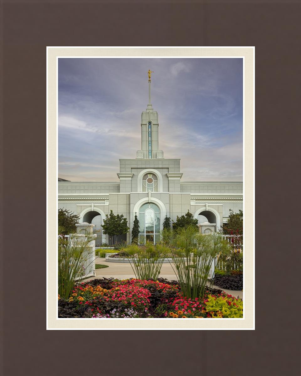 Mount Timpanogos Temple Morning Garden