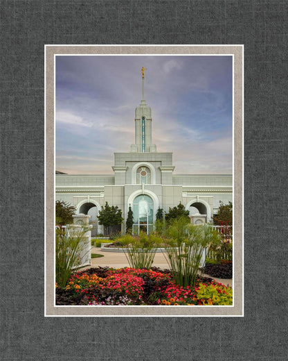 Mount Timpanogos Temple Morning Garden