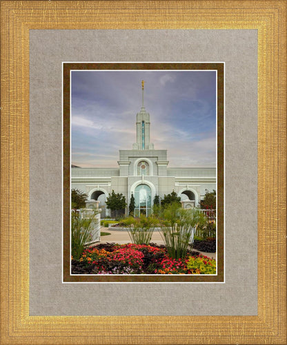 Mount Timpanogos Temple Morning Garden