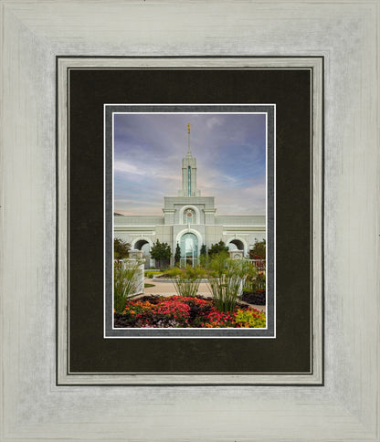 Mount Timpanogos Temple Morning Garden