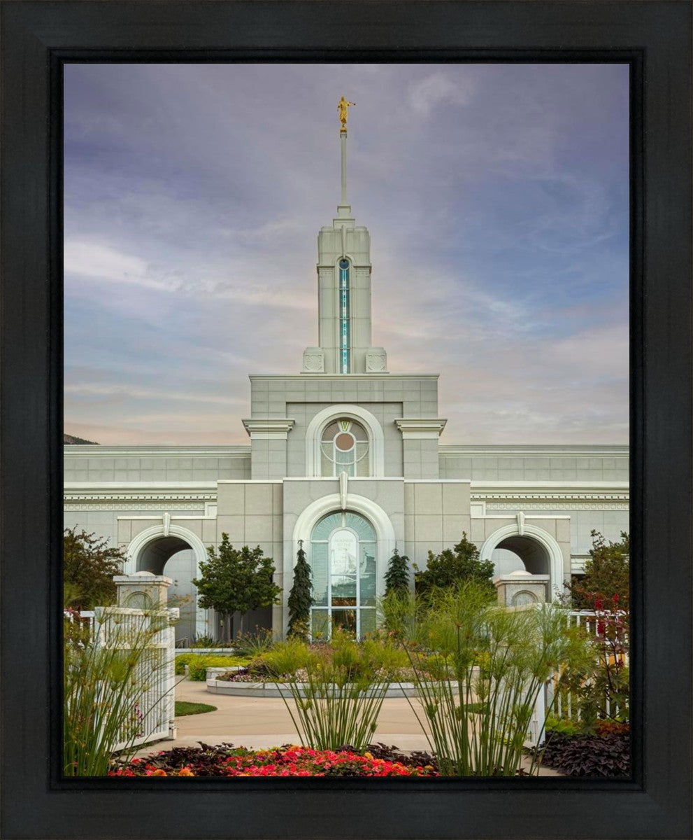 Mount Timpanogos Temple Morning Garden
