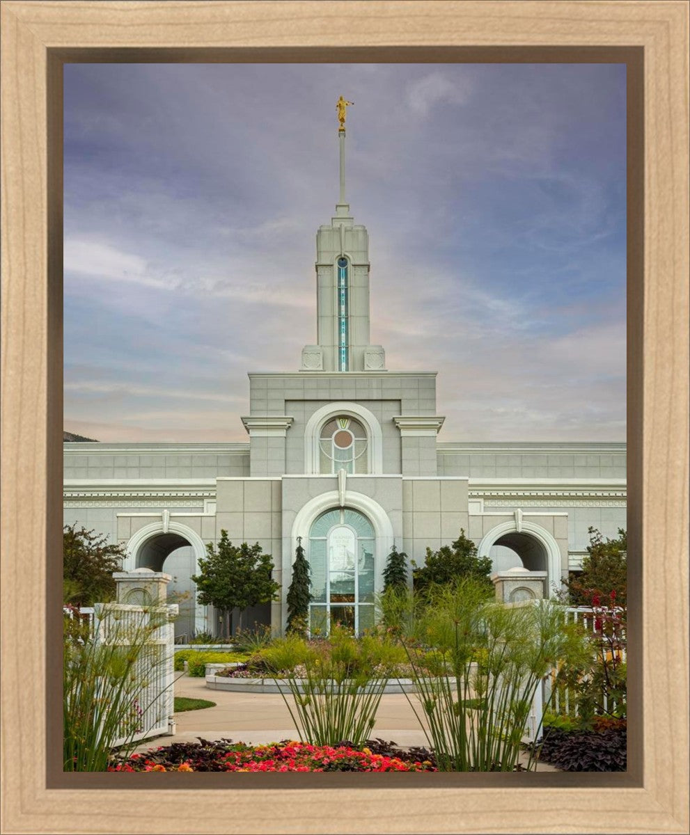 Mount Timpanogos Temple Morning Garden