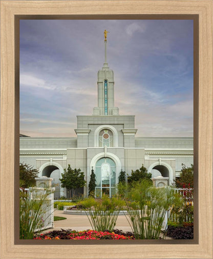 Mount Timpanogos Temple Morning Garden