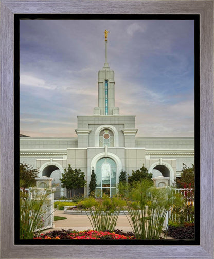 Mount Timpanogos Temple Morning Garden