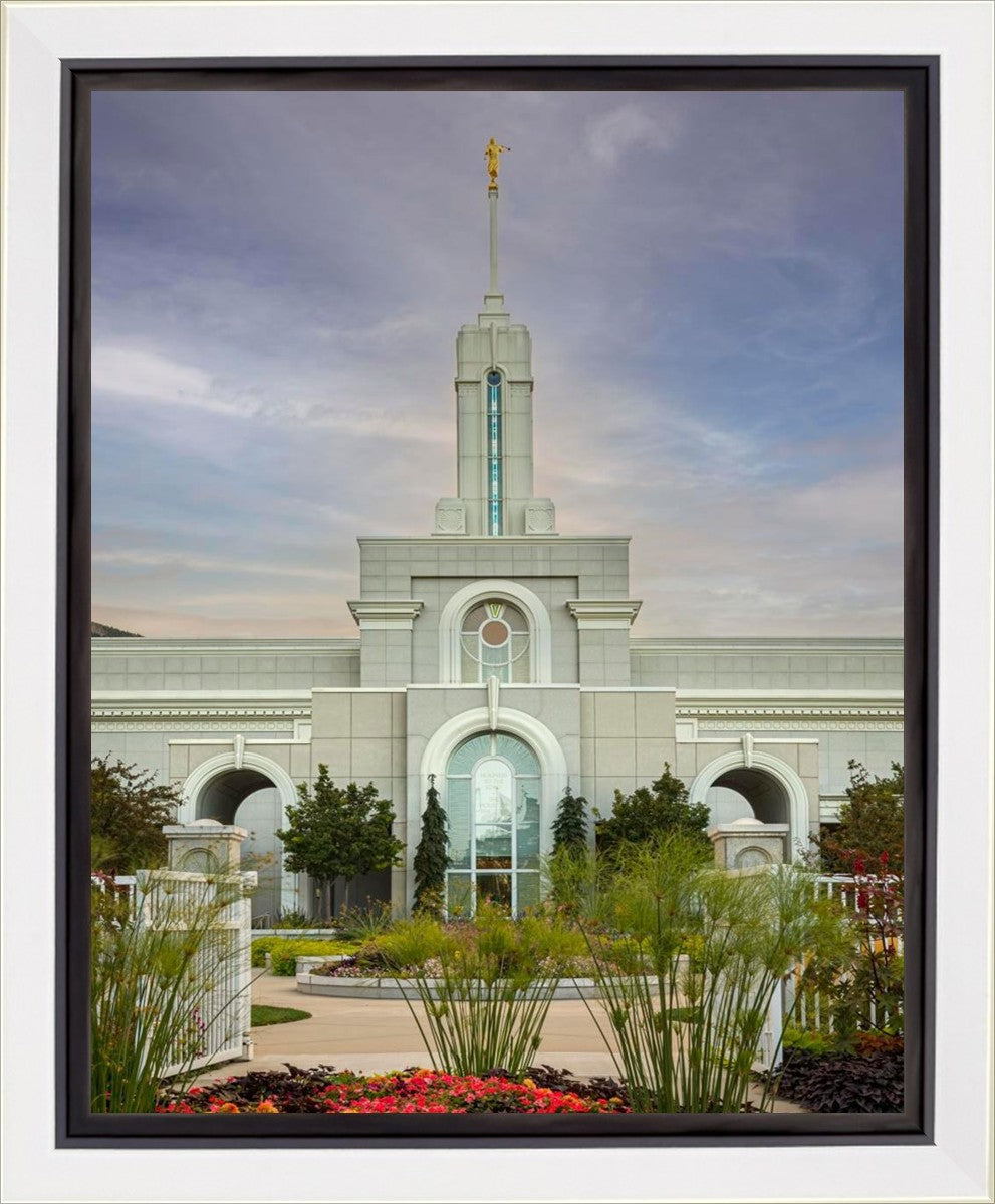 Mount Timpanogos Temple Morning Garden