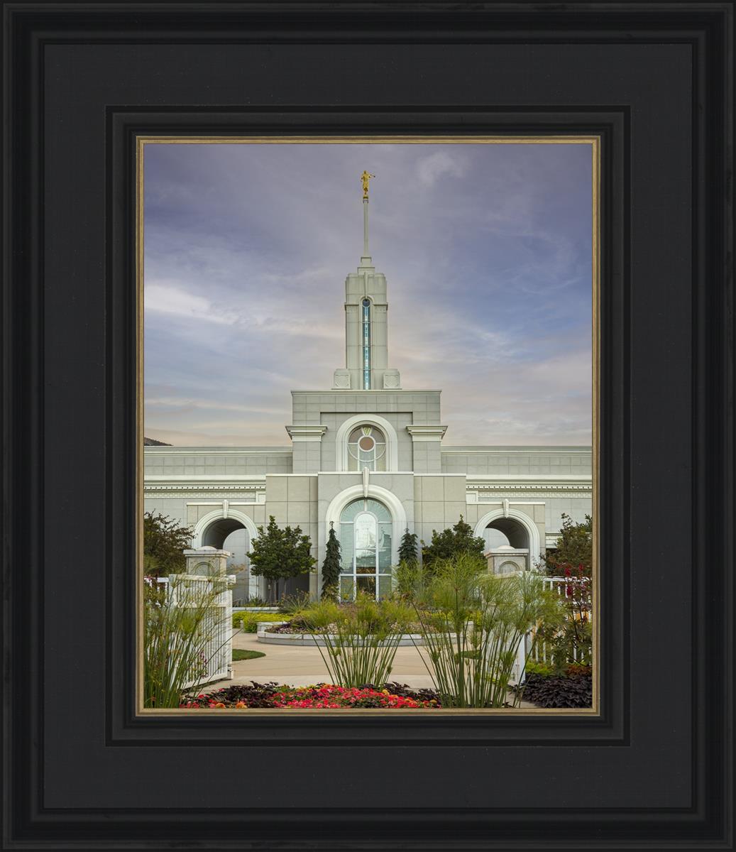 Mount Timpanogos Temple Morning Garden