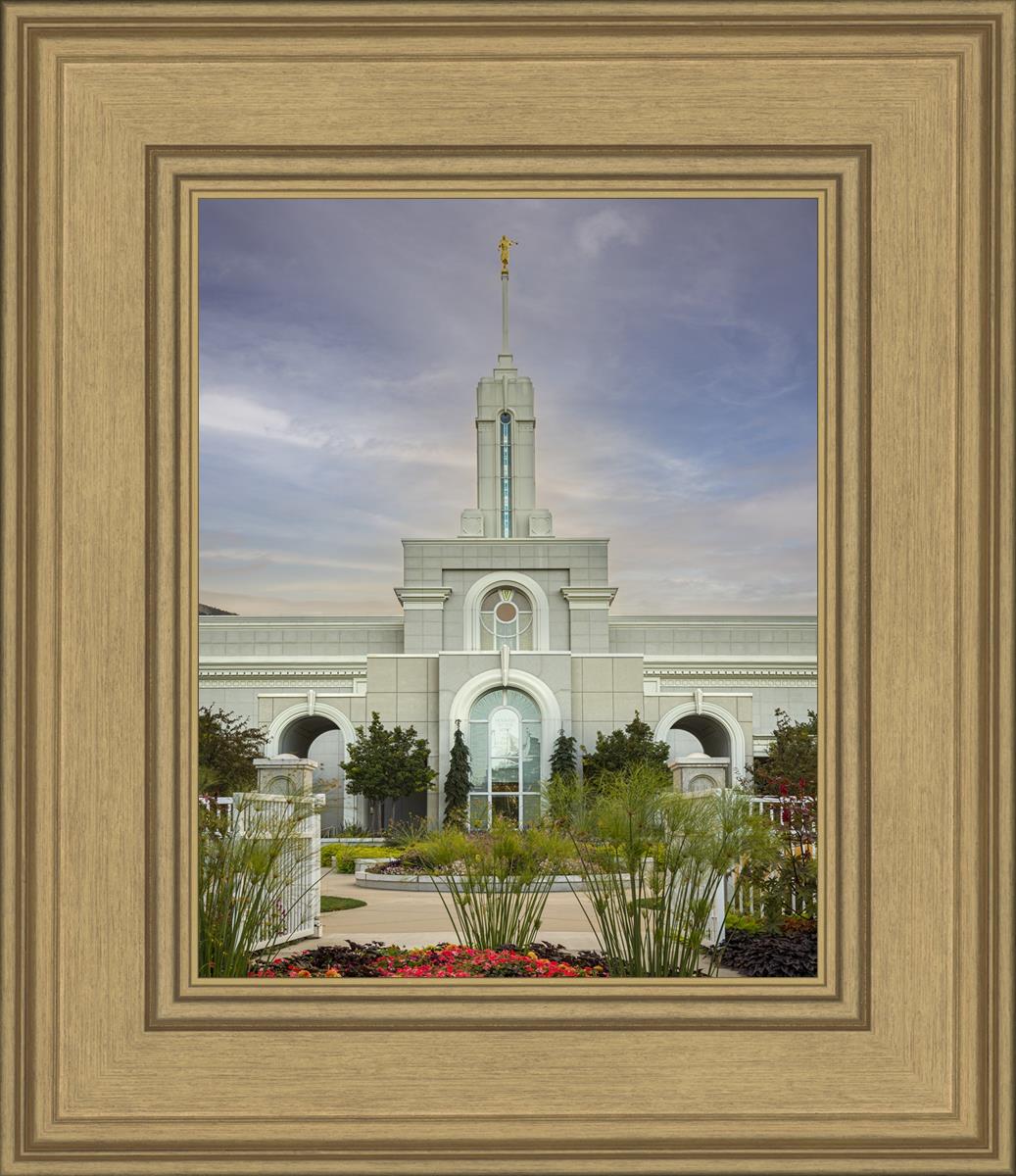 Mount Timpanogos Temple Morning Garden