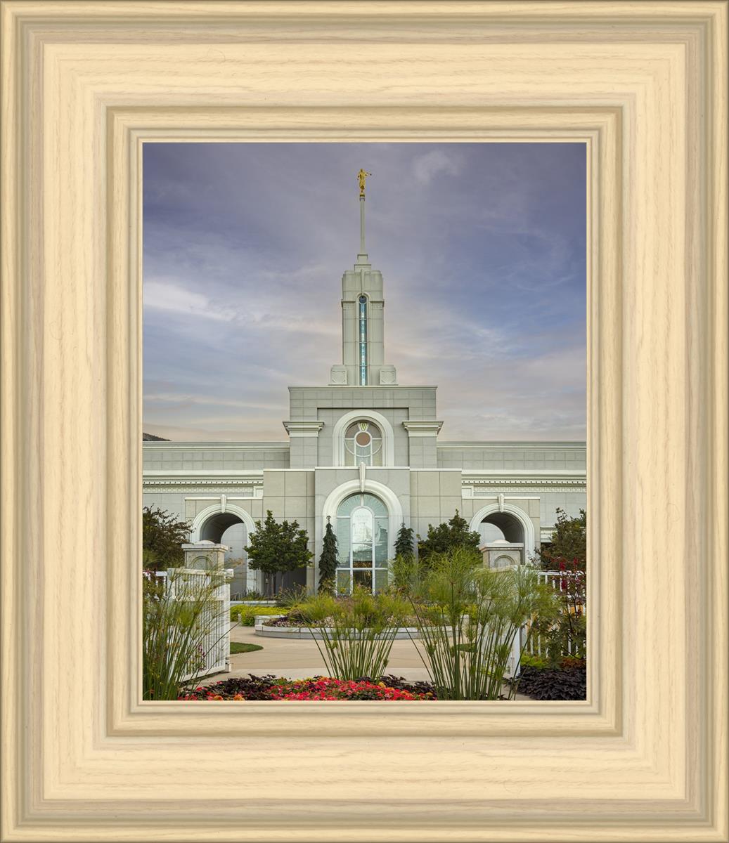 Mount Timpanogos Temple Morning Garden
