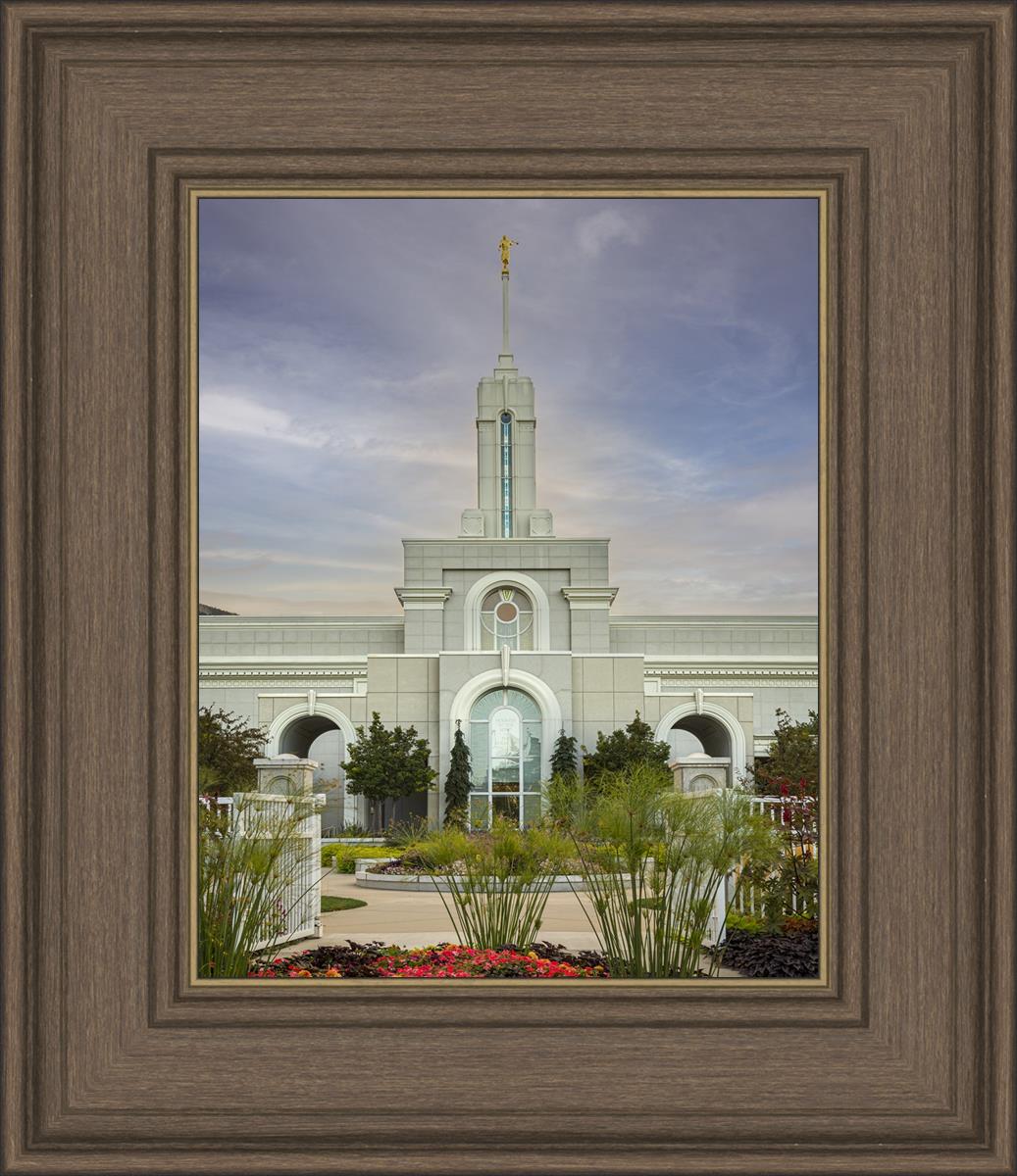 Mount Timpanogos Temple Morning Garden