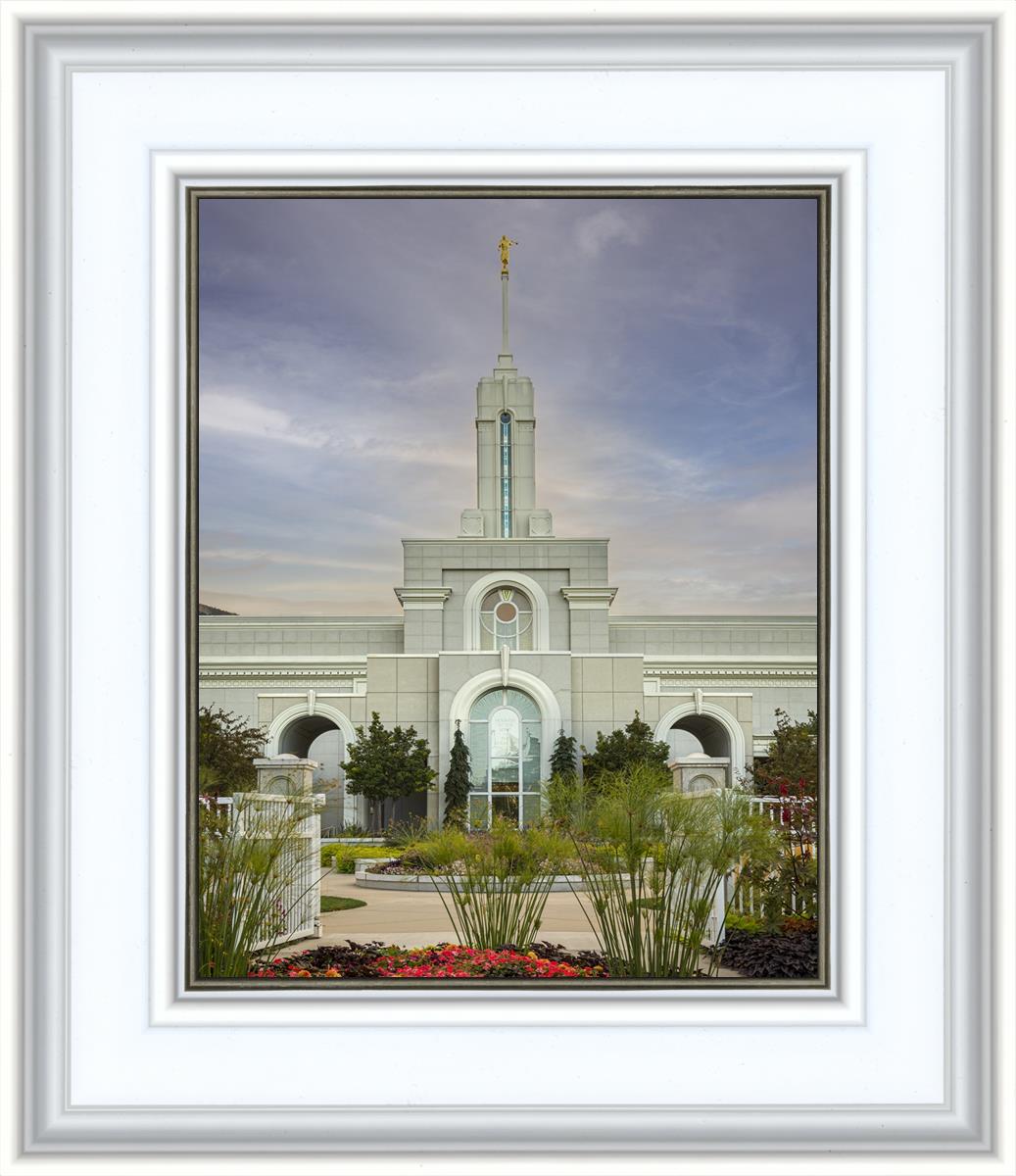 Mount Timpanogos Temple Morning Garden