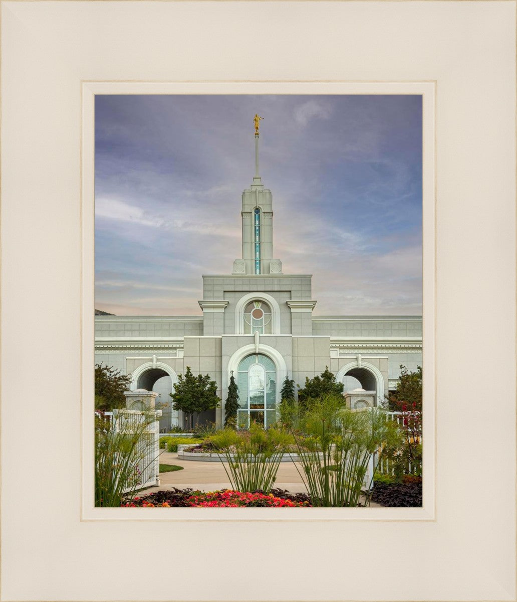 Mount Timpanogos Temple Morning Garden