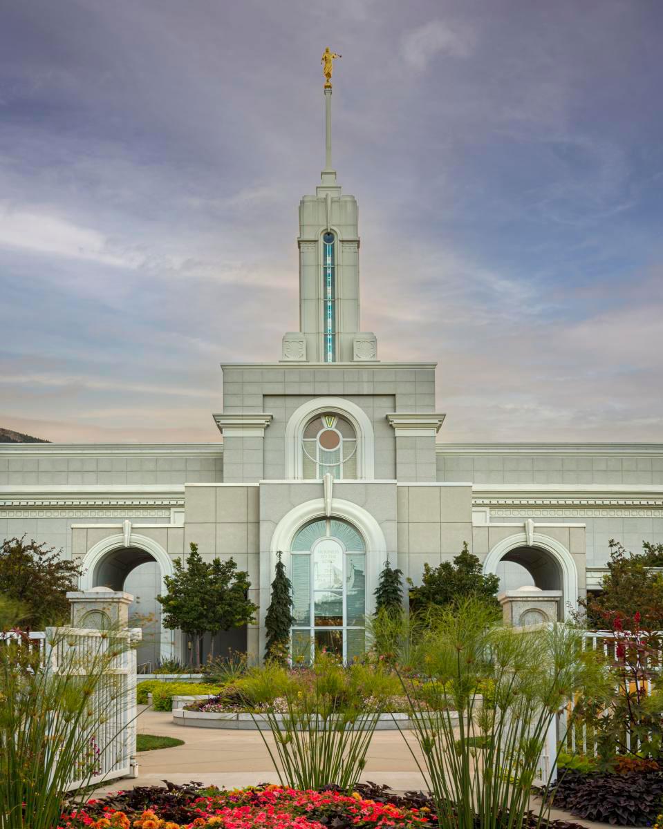 Mount Timpanogos Temple Morning Garden