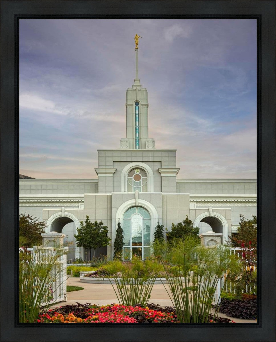 Mount Timpanogos Temple Morning Garden