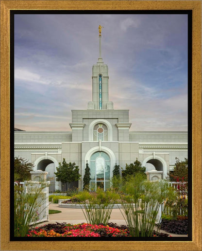 Mount Timpanogos Temple Morning Garden