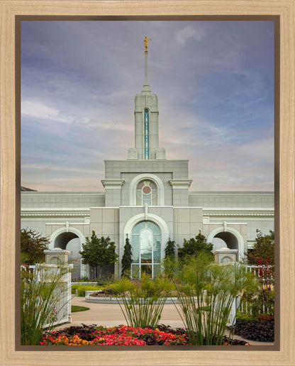 Mount Timpanogos Temple Morning Garden