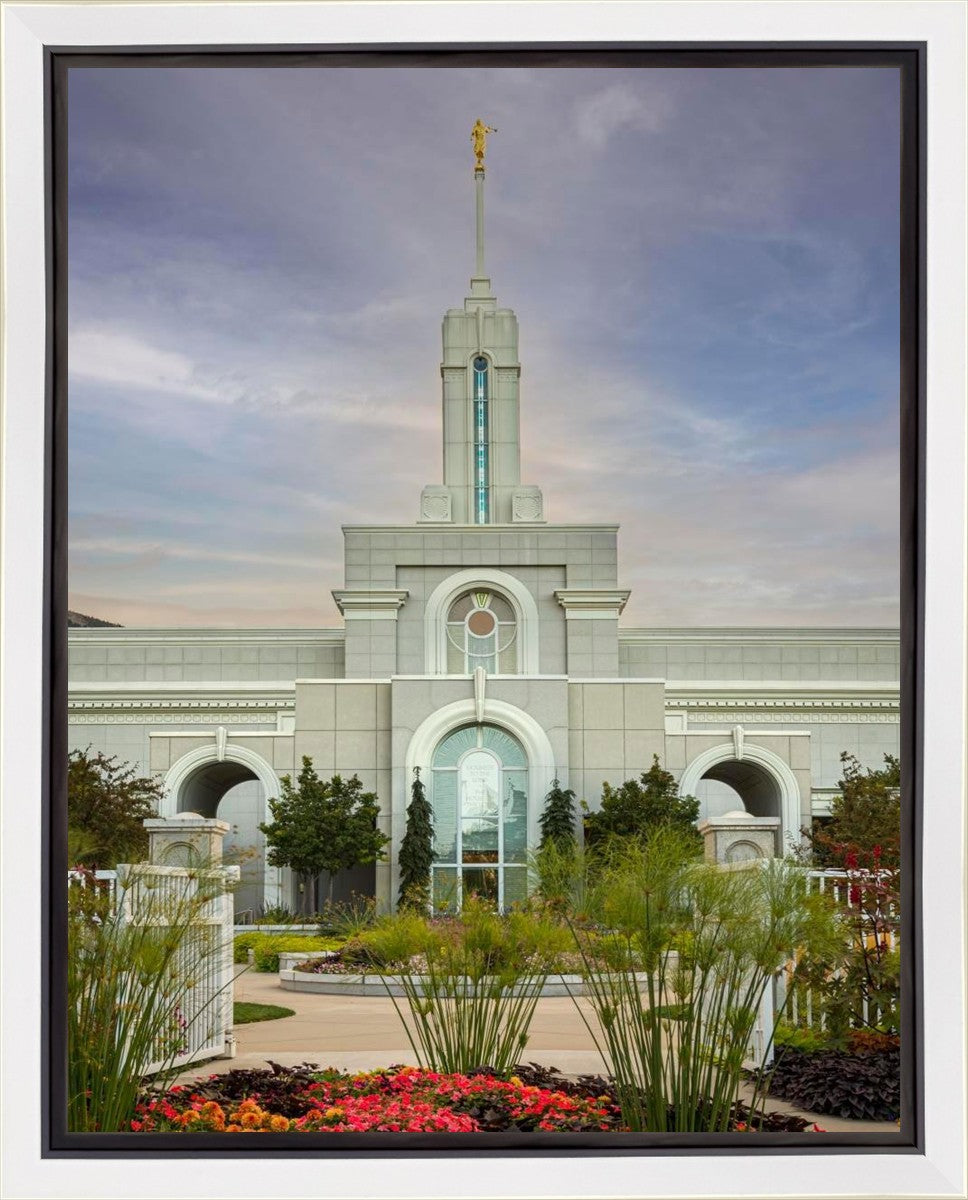 Mount Timpanogos Temple Morning Garden