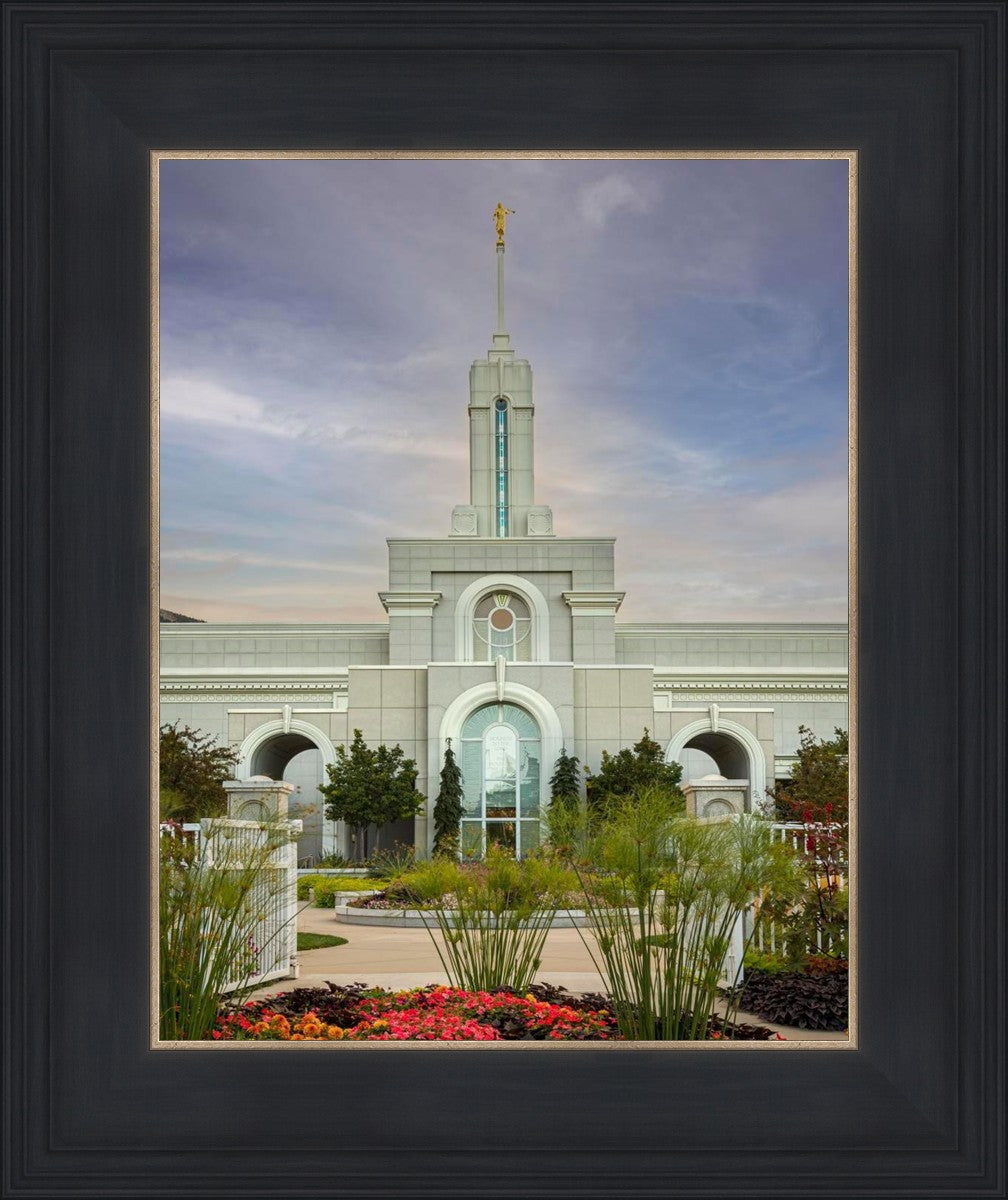 Mount Timpanogos Temple Morning Garden