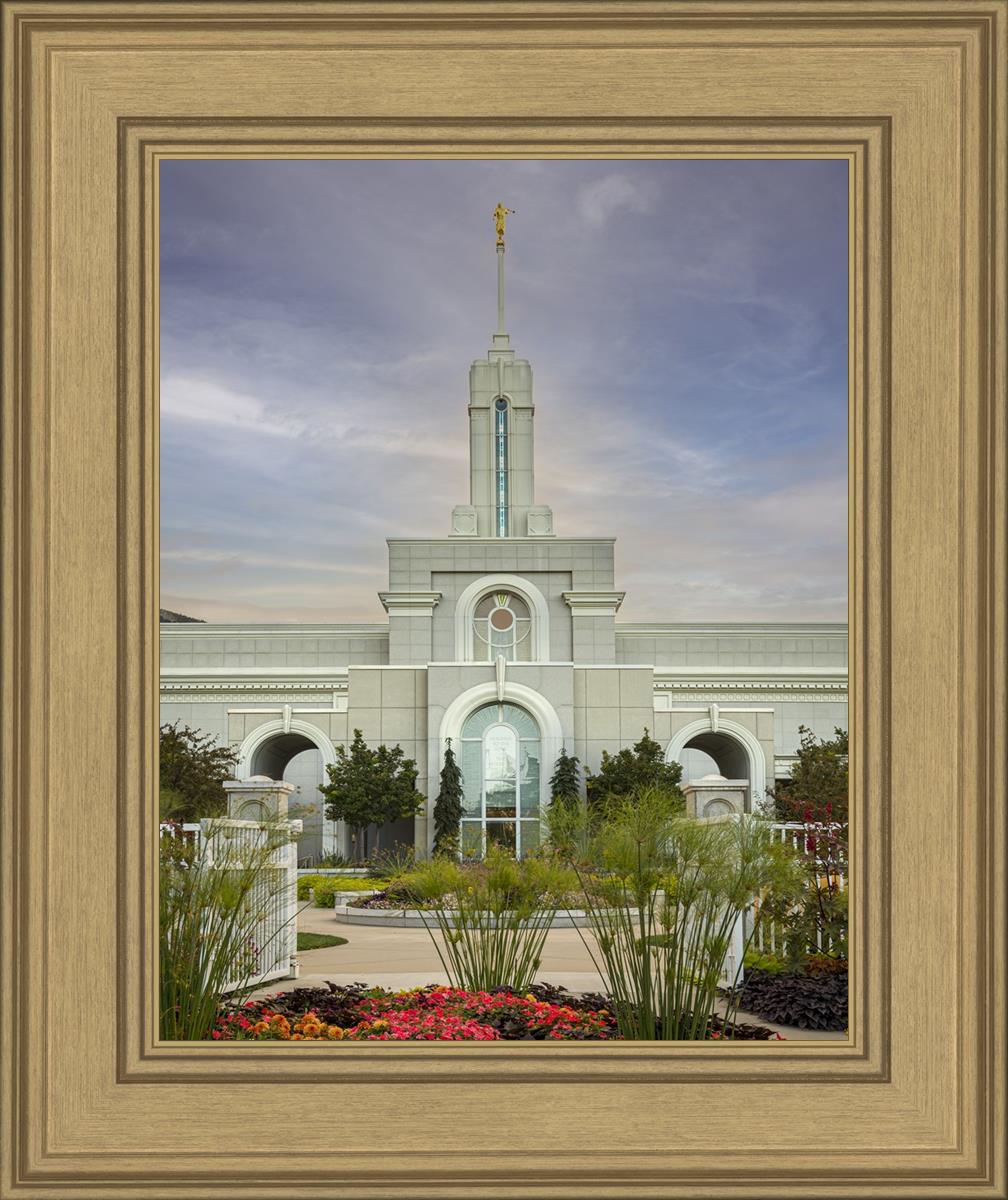 Mount Timpanogos Temple Morning Garden