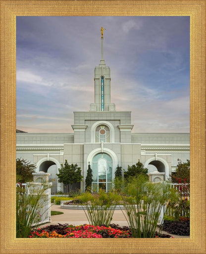 Mount Timpanogos Temple Morning Garden