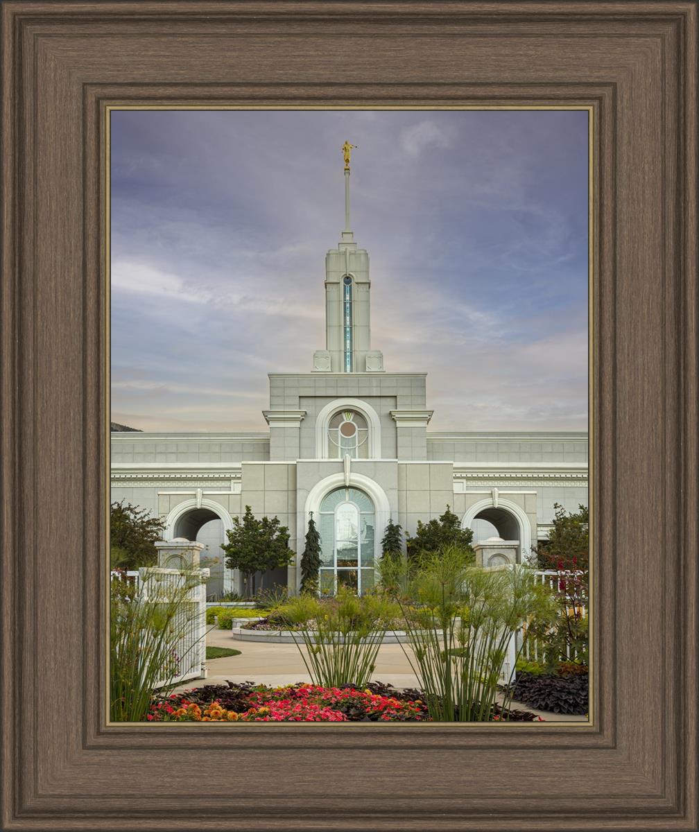 Mount Timpanogos Temple Morning Garden