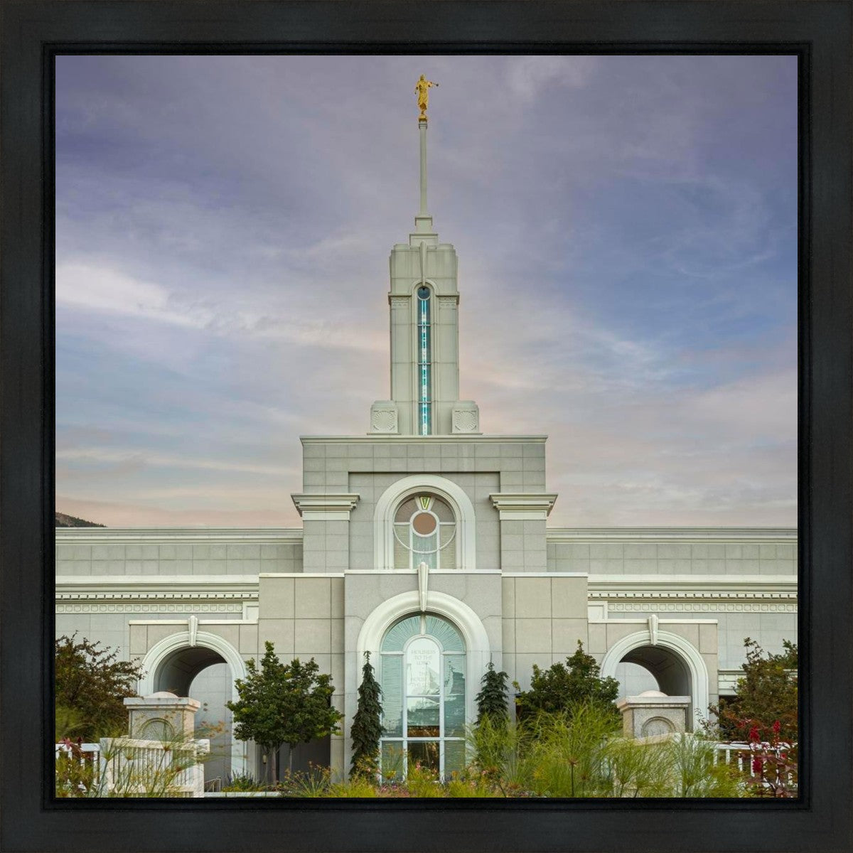 Mount Timpanogos Temple Morning Garden