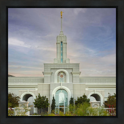 Mount Timpanogos Temple Morning Garden