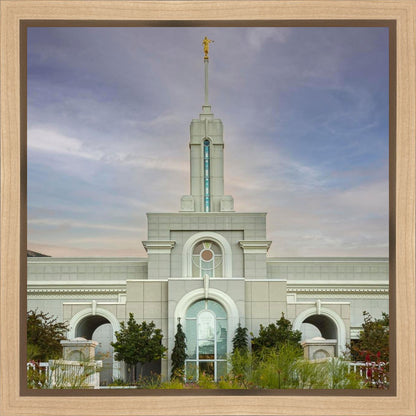 Mount Timpanogos Temple Morning Garden
