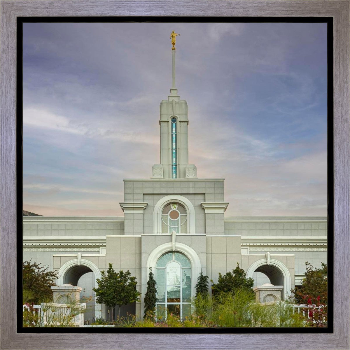 Mount Timpanogos Temple Morning Garden