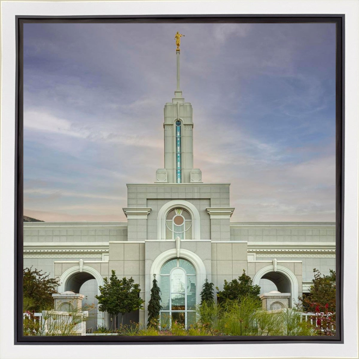 Mount Timpanogos Temple Morning Garden