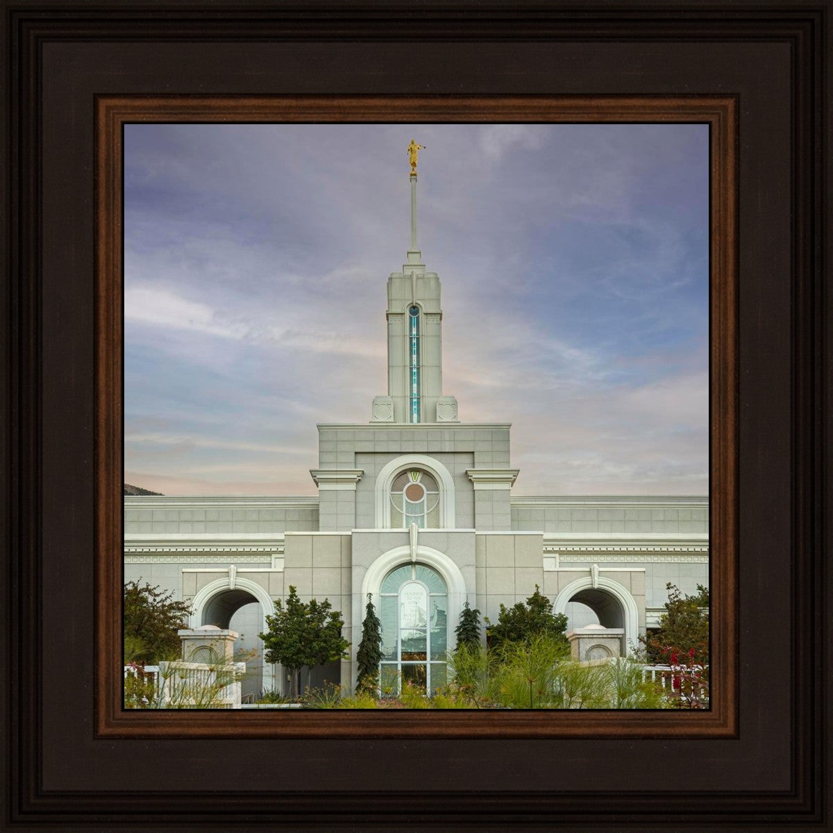 Mount Timpanogos Temple Morning Garden