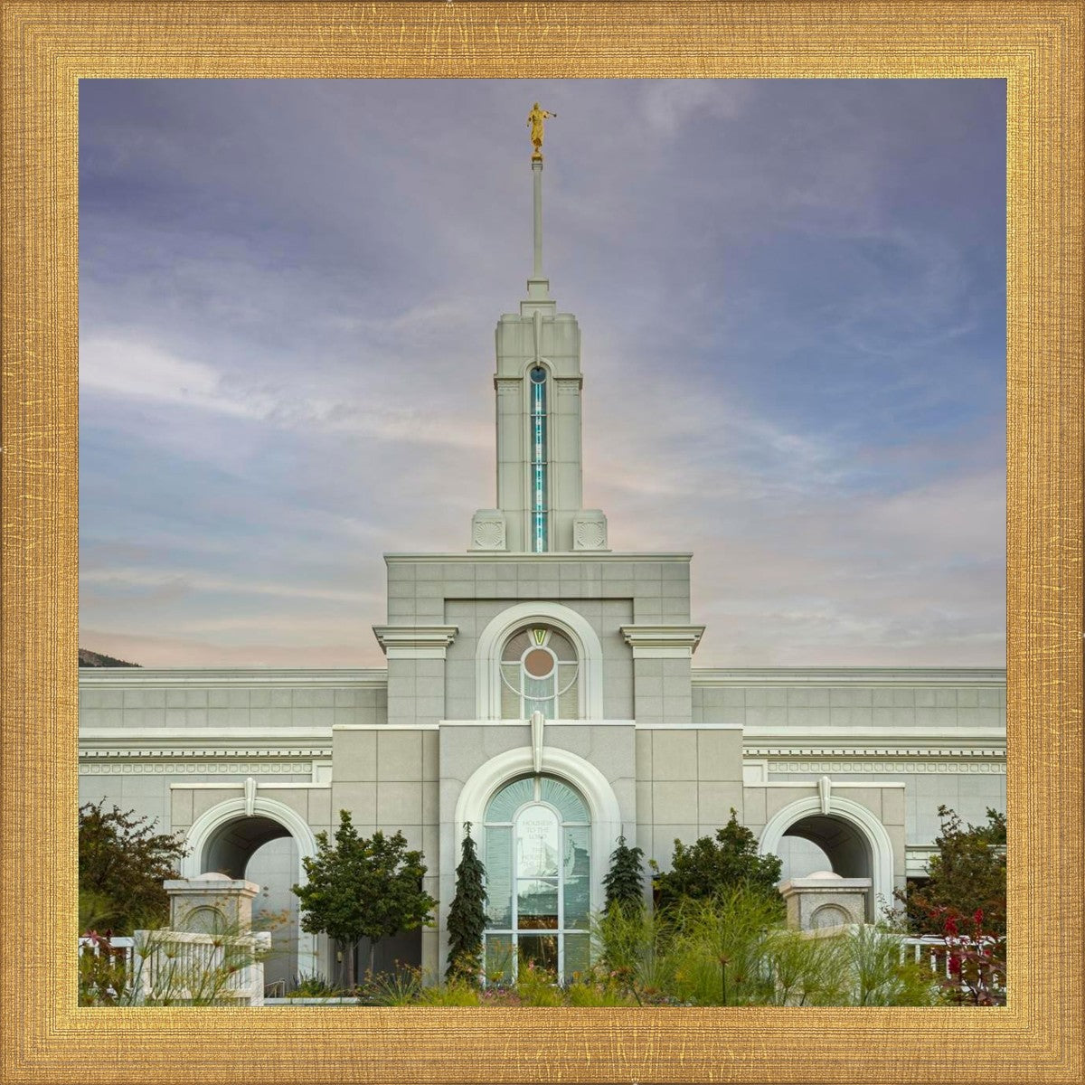 Mount Timpanogos Temple Morning Garden