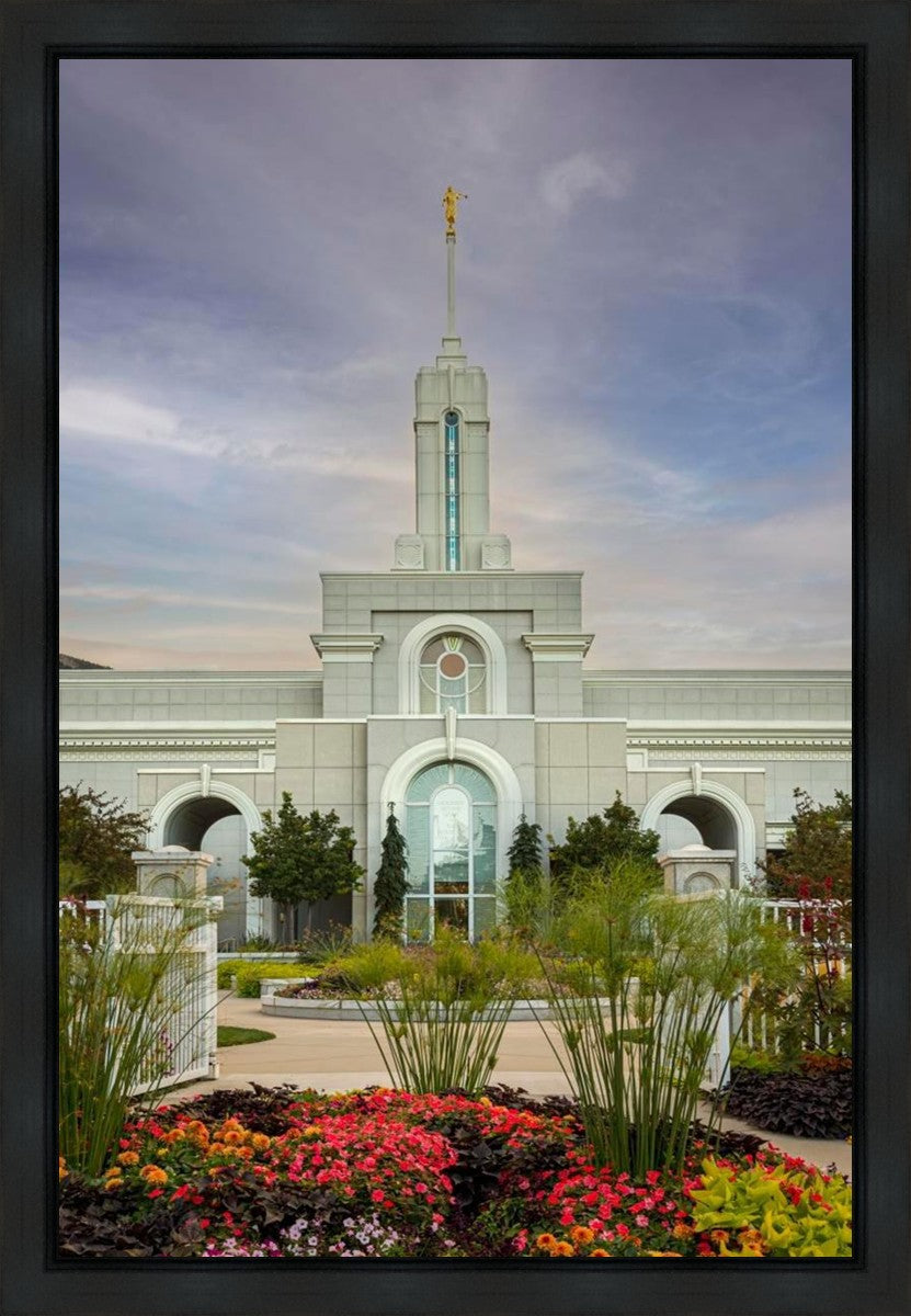 Mount Timpanogos Temple Morning Garden
