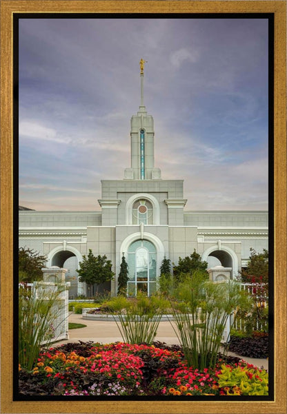 Mount Timpanogos Temple Morning Garden