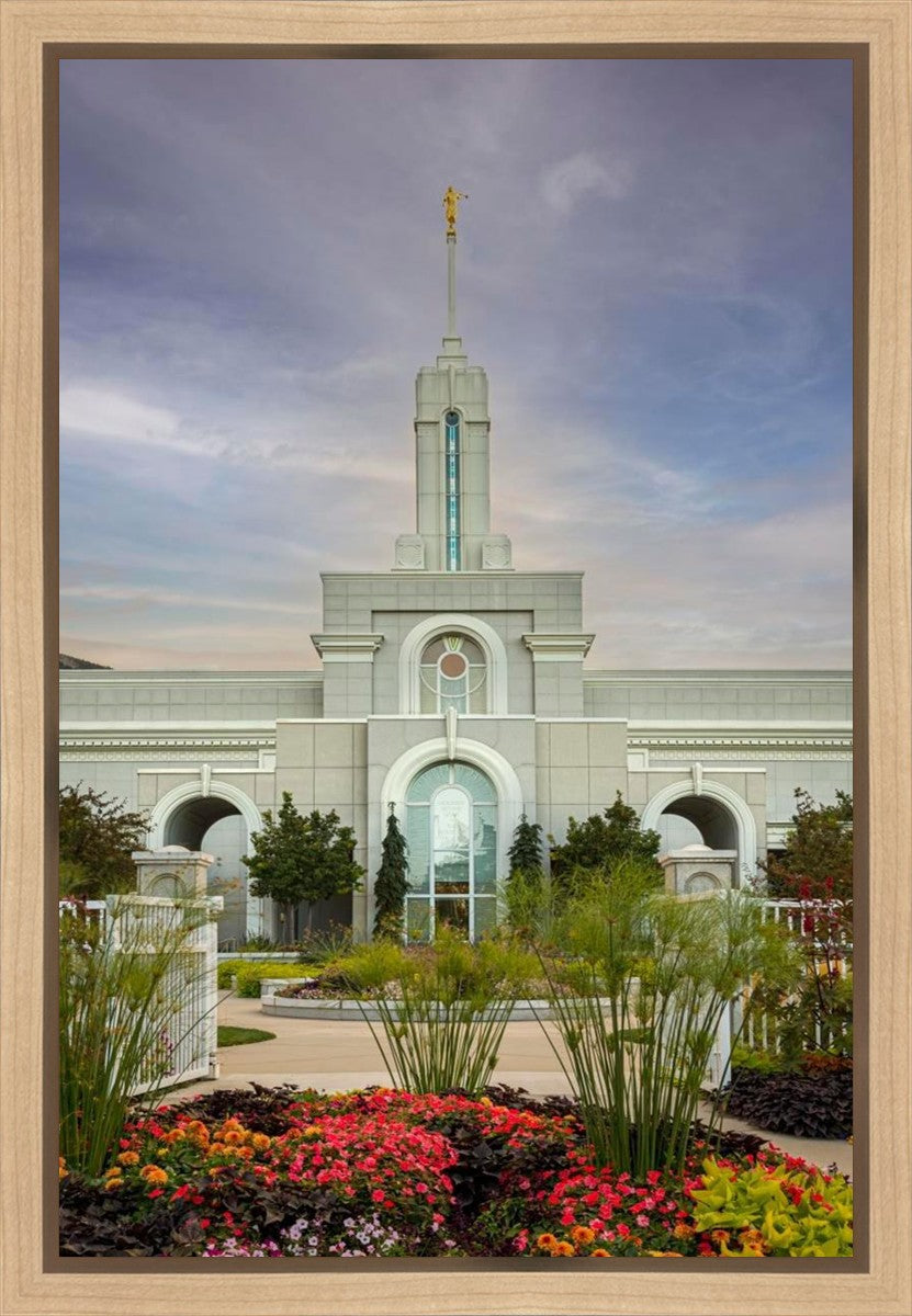 Mount Timpanogos Temple Morning Garden