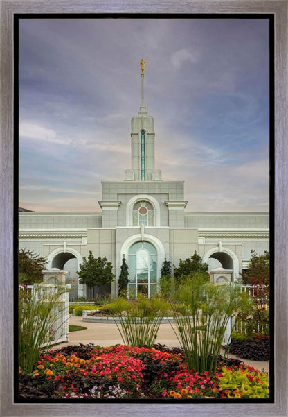 Mount Timpanogos Temple Morning Garden