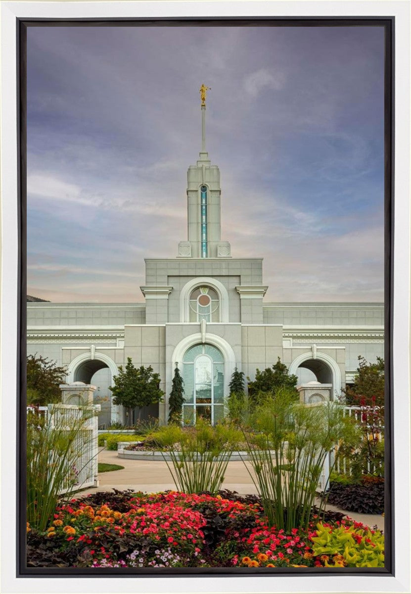Mount Timpanogos Temple Morning Garden