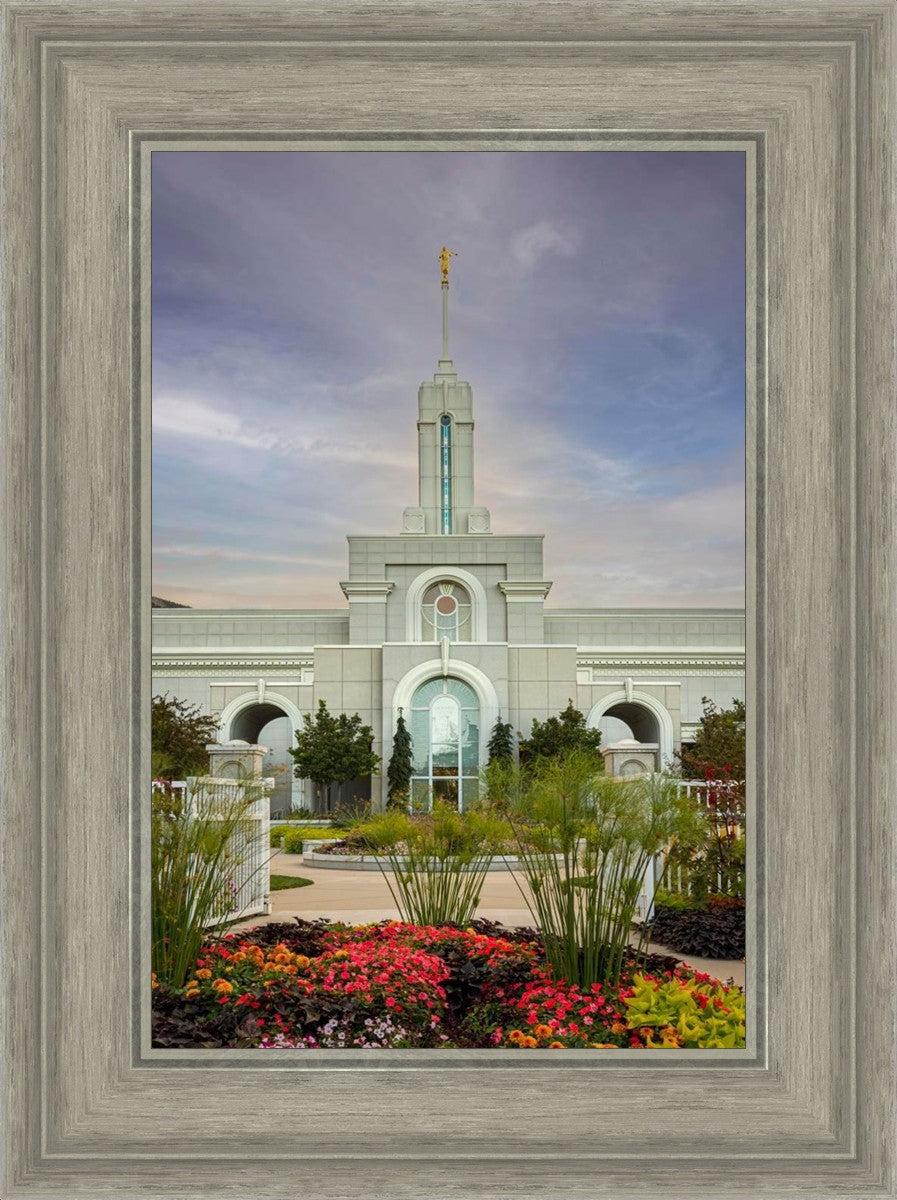 Mount Timpanogos Temple Morning Garden