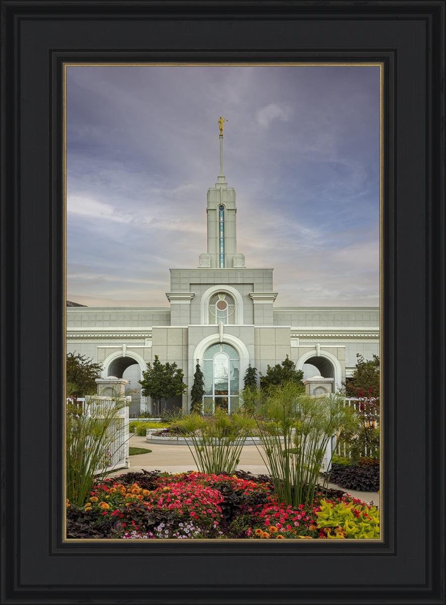 Mount Timpanogos Temple Morning Garden