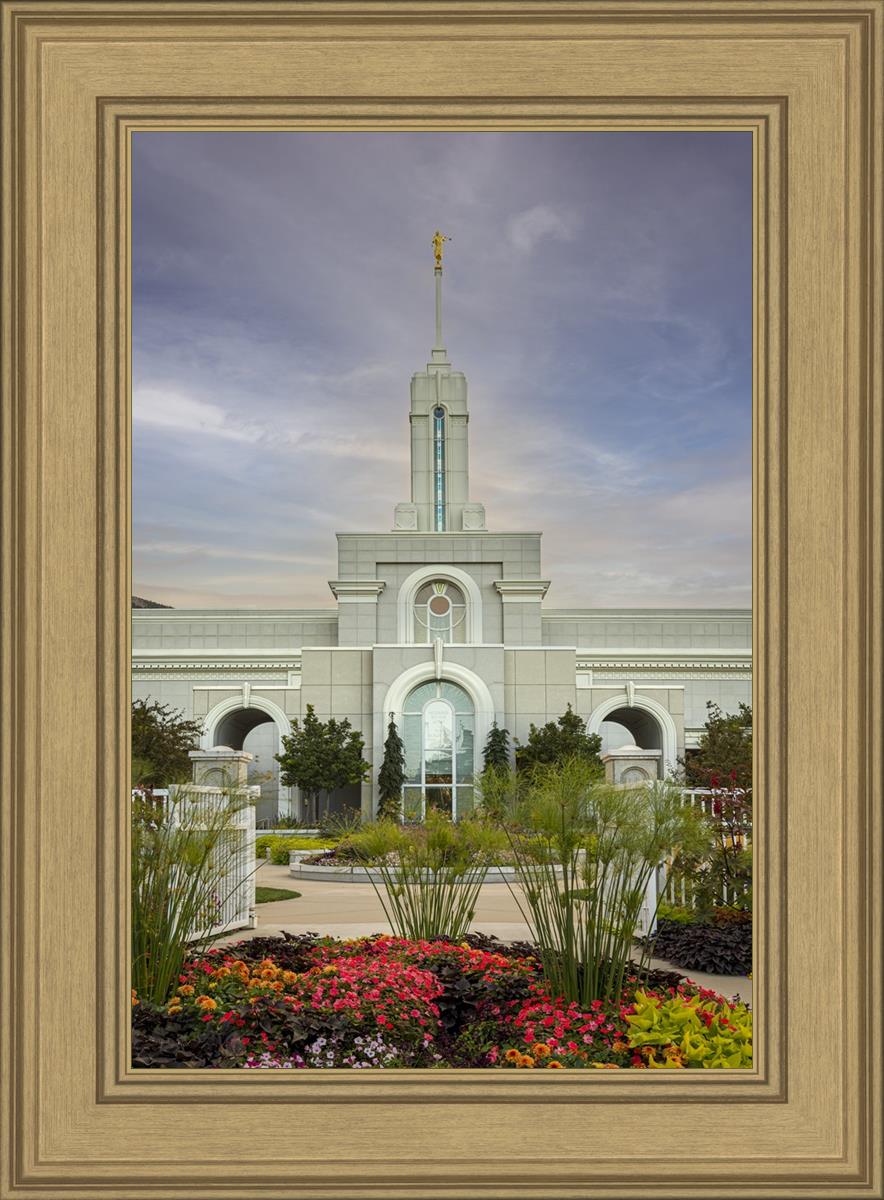 Mount Timpanogos Temple Morning Garden