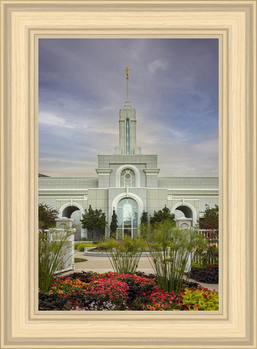 Mount Timpanogos Temple Morning Garden