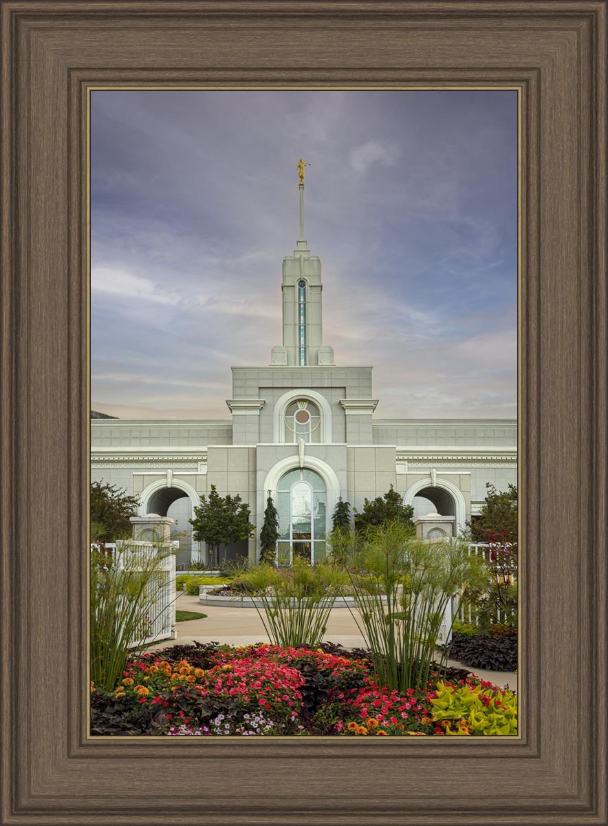 Mount Timpanogos Temple Morning Garden