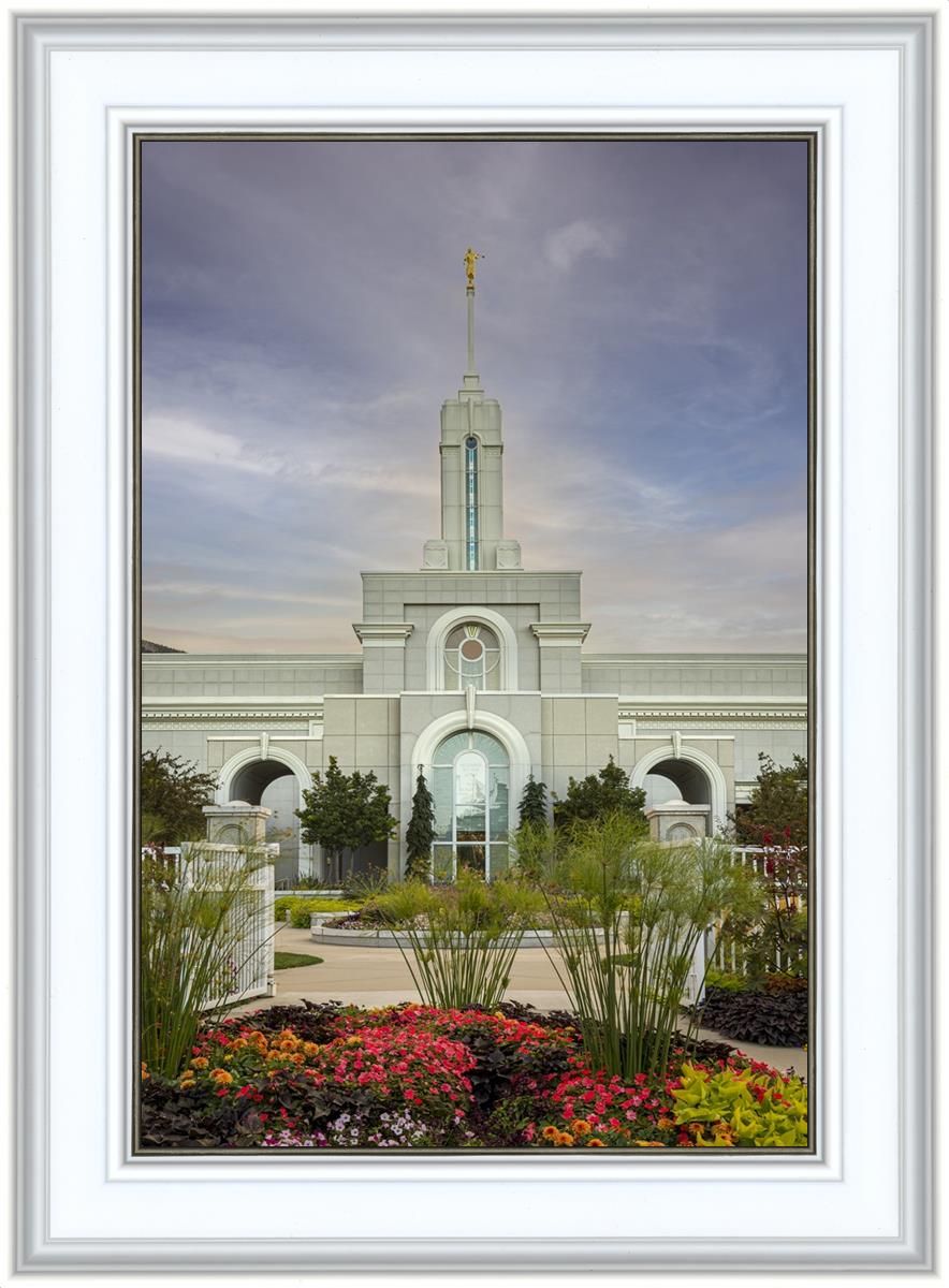 Mount Timpanogos Temple Morning Garden